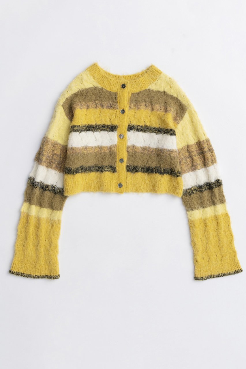 【メゾンスペシャル/MAISON SPECIAL】の2way Neck Multi Border Knit Tops/2WAYネックマルチボーダーニットトップス インテリア・キッズ・メンズ・レディースファッション・服の通販 founy(ファニー) 　ファッション　Fashion　レディースファッション　Fashion for Women　トップス・カットソー　Cut & Sew Tops　ニット　Knit Tops & Sweaters　カジュアルプルオーバー・ニットトップス　Pullovers & Knit Tops / Casual Pullovers　2025年　2025　2025-2026秋冬・A/W　Autumn/Winter 2025–26 AW25–26　ジャケット　Jacket, Outerwear　ボレロ　Bolero, Short Cardigan　ロング　Long, Long-Length　A/W・秋冬　Autumn/Winter　透かし　Cut-Out, Lacework　YEL(イエロー)|ID: prp329100004631654 ipo3291000000033328811