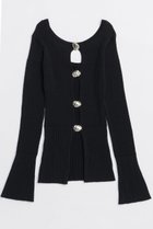 【メゾンスペシャル/MAISON SPECIAL】のButton Slit 2way Knit Tops/ボタンスリット2WAYニット 人気、トレンドファッション・服の通販 founy(ファニー) ファッション Fashion レディースファッション Fashion for Women トップス・カットソー Cut & Sew Tops ニット Knit Tops & Sweaters カジュアルプルオーバー・ニットトップス Pullovers & Knit Tops / Casual Pullovers 2025年 2025 2025-2026秋冬・A/W Autumn/Winter 2025–26 AW25–26 なめらか Smooth, Silky Texture インナー Innerwear スリット Slit, Slit Detail スリーブ Sleeve, Long Sleeve / Short Sleeve リュクス Luxury, Elegant, High-End, Chic ロング Long, Long-Length ワイドリブ Wide Rib, Wide Ribbed Knit A/W・秋冬 Autumn/Winter thumbnail BLK(ブラック)|ID: prp329100004631655 ipo3291000000033328825