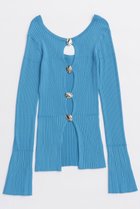 【メゾンスペシャル/MAISON SPECIAL】のButton Slit 2way Knit Tops/ボタンスリット2WAYニット 人気、トレンドファッション・服の通販 founy(ファニー) ファッション Fashion レディースファッション Fashion for Women トップス・カットソー Cut & Sew Tops ニット Knit Tops & Sweaters カジュアルプルオーバー・ニットトップス Pullovers & Knit Tops / Casual Pullovers 2025年 2025 2025-2026秋冬・A/W Autumn/Winter 2025–26 AW25–26 なめらか Smooth, Silky Texture インナー Innerwear スリット Slit, Slit Detail スリーブ Sleeve, Long Sleeve / Short Sleeve リュクス Luxury, Elegant, High-End, Chic ロング Long, Long-Length ワイドリブ Wide Rib, Wide Ribbed Knit A/W・秋冬 Autumn/Winter thumbnail BLU(ブルー)|ID: prp329100004631655 ipo3291000000033328827