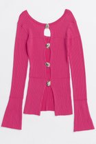 【メゾンスペシャル/MAISON SPECIAL】のButton Slit 2way Knit Tops/ボタンスリット2WAYニット 人気、トレンドファッション・服の通販 founy(ファニー) ファッション Fashion レディースファッション Fashion for Women トップス・カットソー Cut & Sew Tops ニット Knit Tops & Sweaters カジュアルプルオーバー・ニットトップス Pullovers & Knit Tops / Casual Pullovers 2025年 2025 2025-2026秋冬・A/W Autumn/Winter 2025–26 AW25–26 なめらか Smooth, Silky Texture インナー Innerwear スリット Slit, Slit Detail スリーブ Sleeve, Long Sleeve / Short Sleeve リュクス Luxury, Elegant, High-End, Chic ロング Long, Long-Length ワイドリブ Wide Rib, Wide Ribbed Knit A/W・秋冬 Autumn/Winter thumbnail PNK(ピンク)|ID: prp329100004631655 ipo3291000000033328829