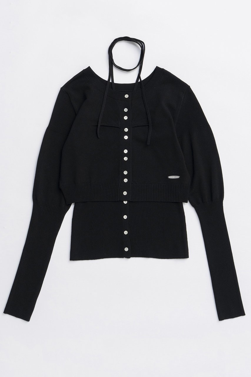 【メゾンスペシャル/MAISON SPECIAL】のCashmere Blend Multiway Cardigan Bustier Set Knit Tops/カシミヤブレンドマルチウェイカーディガンビスチェセット インテリア・キッズ・メンズ・レディースファッション・服の通販 founy(ファニー) 　ファッション　Fashion　レディースファッション　Fashion for Women　トップス・カットソー　Cut & Sew Tops　ニット　Knit Tops & Sweaters　カーディガン・羽織り　Layered Style Cardigans　ビスチェ　Bustiers & Corset Tops / Layered Bustier Style　2025年　2025　2025-2026秋冬・A/W　Autumn/Winter 2025–26 AW25–26　おすすめ　Recommended / Our Picks　なめらか　Smooth, Silky Texture　アンサンブル　Ensemble Set　カーディガン　Cardigan, Knitwear　セパレート　Separate, Two-Piece　A/W・秋冬　Autumn/Winter　BLK(ブラック)|ID: prp329100004631657 ipo3291000000033328855