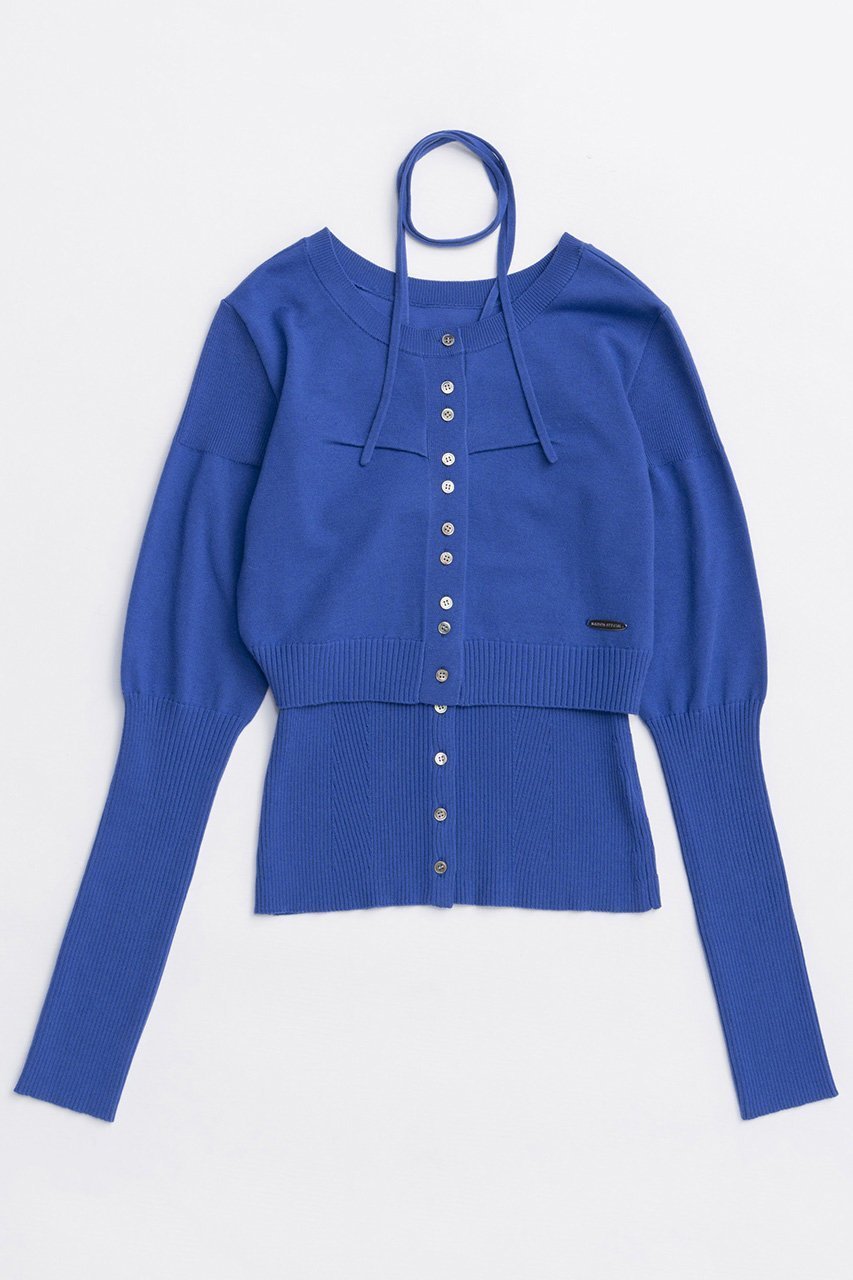 【メゾンスペシャル/MAISON SPECIAL】のCashmere Blend Multiway Cardigan Bustier Set Knit Tops/カシミヤブレンドマルチウェイカーディガンビスチェセット インテリア・キッズ・メンズ・レディースファッション・服の通販 founy(ファニー) 　ファッション　Fashion　レディースファッション　Fashion for Women　トップス・カットソー　Cut & Sew Tops　ニット　Knit Tops & Sweaters　カーディガン・羽織り　Layered Style Cardigans　ビスチェ　Bustiers & Corset Tops / Layered Bustier Style　2025年　2025　2025-2026秋冬・A/W　Autumn/Winter 2025–26 AW25–26　おすすめ　Recommended / Our Picks　なめらか　Smooth, Silky Texture　アンサンブル　Ensemble Set　カーディガン　Cardigan, Knitwear　セパレート　Separate, Two-Piece　A/W・秋冬　Autumn/Winter　BLU(ブルー)|ID: prp329100004631657 ipo3291000000033328856
