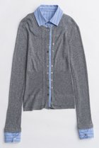 【メゾンスペシャル/MAISON SPECIAL】の2way Shirt Knit Docking Tops/2WAYシャツニット 人気、トレンドファッション・服の通販 founy(ファニー) ファッション Fashion レディースファッション Fashion for Women トップス・カットソー Cut & Sew Tops ニット Knit Tops & Sweaters シャツ・ブラウス・オフィスカジュアル Elegant Blouses & Button-Ups カジュアルプルオーバー・ニットトップス Pullovers & Knit Tops / Casual Pullovers なめらか Smooth, Silky Texture カフス Cuff Design クラシック Classic, Timeless Style ストライプ Stripe, Striped Pattern ドッキング Docking, Mixed Material ハーフ Half, Half-Length ボトム Bottoms, Lower Wear thumbnail GRY(グレー)|ID: prp329100004631662 ipo3291000000033328915