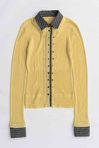 【メゾンスペシャル/MAISON SPECIAL】の2way Shirt Knit Docking Tops/2WAYシャツニット 人気、トレンドファッション・服の通販 founy(ファニー) ファッション Fashion レディースファッション Fashion for Women トップス・カットソー Cut & Sew Tops ニット Knit Tops & Sweaters シャツ・ブラウス・オフィスカジュアル Elegant Blouses & Button-Ups カジュアルプルオーバー・ニットトップス Pullovers & Knit Tops / Casual Pullovers なめらか Smooth, Silky Texture カフス Cuff Design クラシック Classic, Timeless Style ストライプ Stripe, Striped Pattern ドッキング Docking, Mixed Material ハーフ Half, Half-Length ボトム Bottoms, Lower Wear thumbnail YEL(イエロー)|ID: prp329100004631662 ipo3291000000033328917