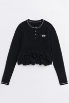 【メゾンスペシャル/MAISON SPECIAL】のRuffled Hem Chenille Knit Tops/ラッフルヘムモールニットトップス 人気、トレンドファッション・服の通販 founy(ファニー) ファッション Fashion レディースファッション Fashion for Women トップス・カットソー Cut & Sew Tops ニット Knit Tops & Sweaters カジュアルプルオーバー・ニットトップス Pullovers & Knit Tops / Casual Pullovers 2025年 2025 2025-2026秋冬・A/W Autumn/Winter 2025–26 AW25–26 なめらか Smooth, Silky Texture コンパクト Compact, Small Size テクスチャー Texture, Textured Fabric バランス Balance, Style Balance ベロア Velour, Soft Velvet モチーフ Motif, Design Theme エレガント 上品 Elegant A/W・秋冬 Autumn/Winter thumbnail BLK(ブラック)|ID: prp329100004631663 ipo3291000000033328924