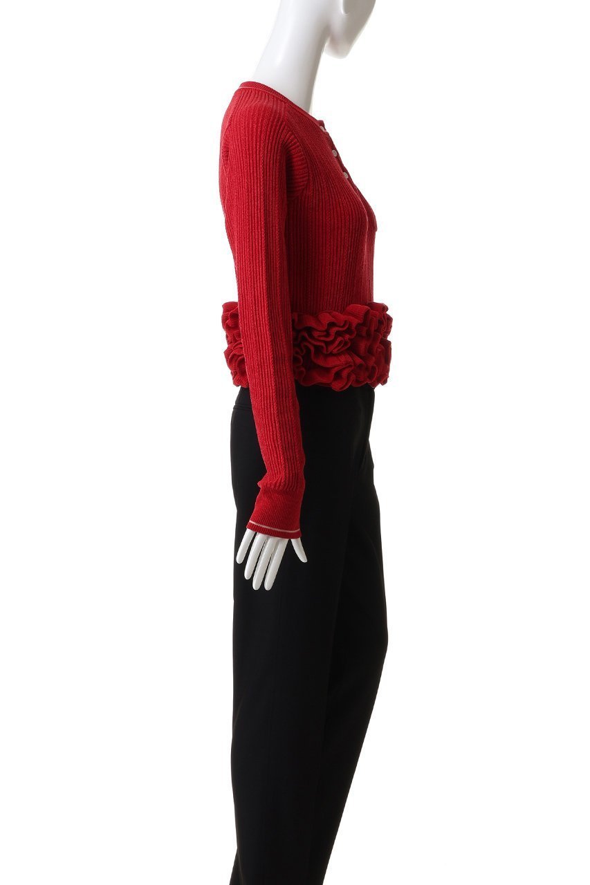【メゾンスペシャル/MAISON SPECIAL】のRuffled Hem Chenille Knit Tops/ラッフルヘムモールニットトップス 人気、トレンドファッション・服の通販 founy(ファニー) 　ファッション　Fashion　レディースファッション　Fashion for Women　トップス・カットソー　Cut & Sew Tops　ニット　Knit Tops & Sweaters　カジュアルプルオーバー・ニットトップス　Pullovers & Knit Tops / Casual Pullovers　なめらか　Smooth, Silky Texture　コンパクト　Compact, Small Size　テクスチャー　Texture, Textured Fabric　バランス　Balance, Style Balance　ベロア　Velour, Soft Velvet　モチーフ　Motif, Design Theme　エレガント 上品　Elegant　新作・新入荷　New Arrivals / New In　other-5|ID: prp329100004631663 ipo3291000000033937549