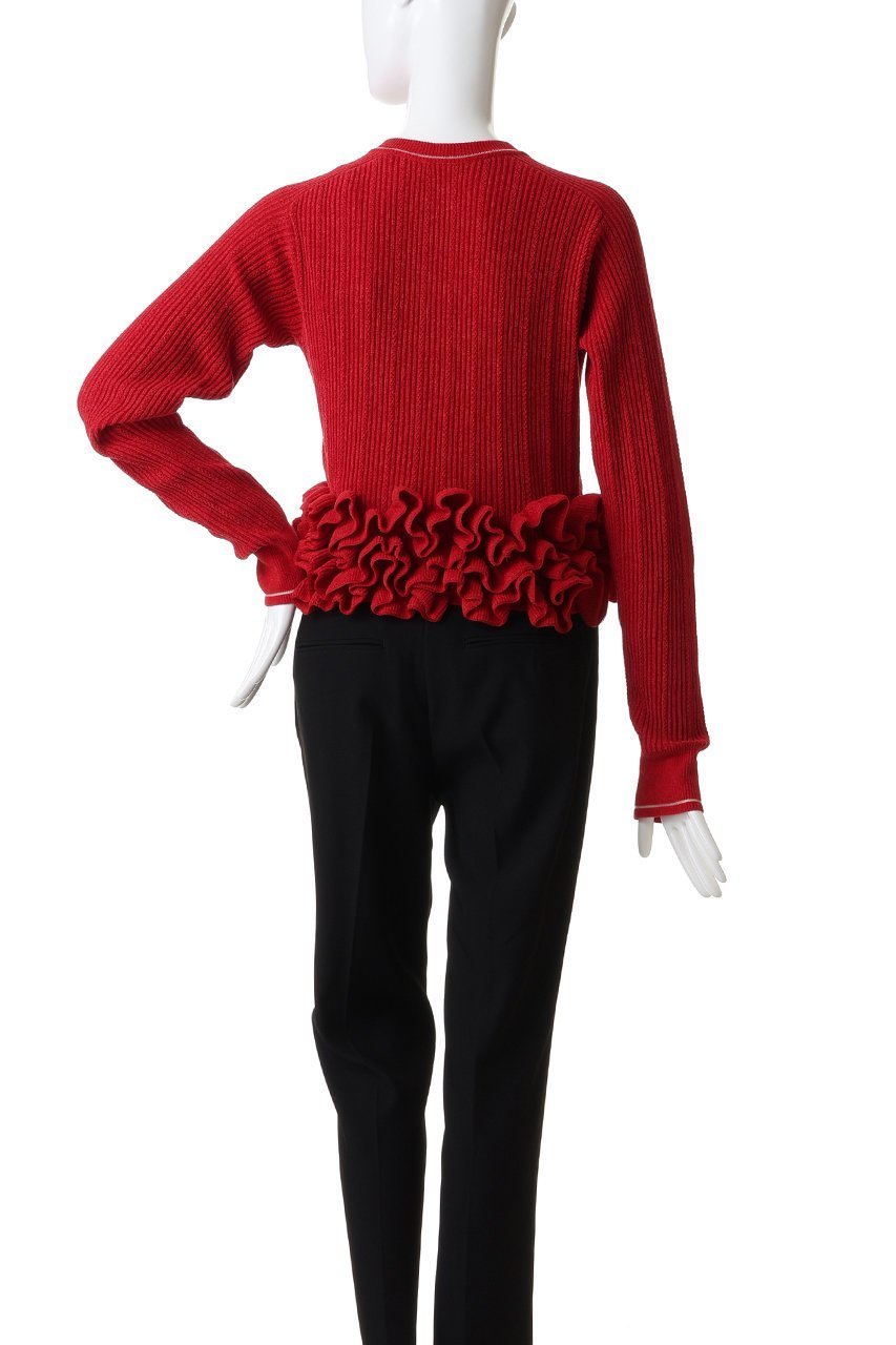【メゾンスペシャル/MAISON SPECIAL】のRuffled Hem Chenille Knit Tops/ラッフルヘムモールニットトップス 人気、トレンドファッション・服の通販 founy(ファニー) 　ファッション　Fashion　レディースファッション　Fashion for Women　トップス・カットソー　Cut & Sew Tops　ニット　Knit Tops & Sweaters　カジュアルプルオーバー・ニットトップス　Pullovers & Knit Tops / Casual Pullovers　なめらか　Smooth, Silky Texture　コンパクト　Compact, Small Size　テクスチャー　Texture, Textured Fabric　バランス　Balance, Style Balance　ベロア　Velour, Soft Velvet　モチーフ　Motif, Design Theme　エレガント 上品　Elegant　新作・新入荷　New Arrivals / New In　other-6|ID: prp329100004631663 ipo3291000000033937550