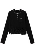 【メゾンスペシャル/MAISON SPECIAL】のRuffled Hem Chenille Knit Tops/ラッフルヘムモールニットトップス BLK(ブラック)|ID: prp329100004631663 ipo3291000000036532514