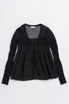 【メゾンスペシャル/MAISON SPECIAL】のSheer Peplum Cardigan/シアーペプラムカーディガン BLK(ブラック)|ID: prp329100004631665 ipo3291000000033328945