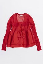 【メゾンスペシャル/MAISON SPECIAL】のSheer Peplum Cardigan/シアーペプラムカーディガン RED(レッド)|ID: prp329100004631665 ipo3291000000033328947