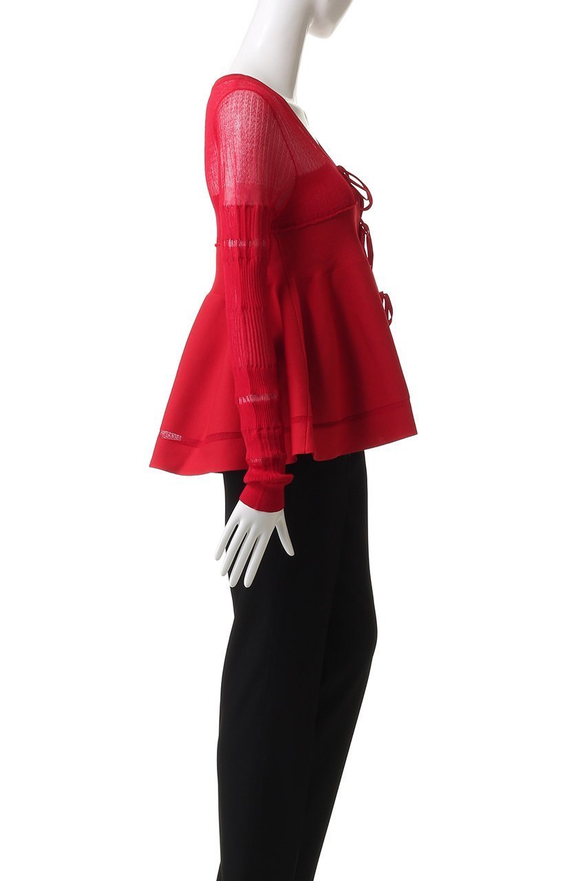 【メゾンスペシャル/MAISON SPECIAL】のSheer Peplum Cardigan/シアーペプラムカーディガン 人気、トレンドファッション・服の通販 founy(ファニー) 　ファッション　Fashion　レディースファッション　Fashion for Women　トップス・カットソー　Cut & Sew Tops　ニット　Knit Tops & Sweaters　カーディガン・羽織り　Layered Style Cardigans　秋　Autumn　カーディガン　Cardigan, Knitwear　キャミ　Camisole, Cami Top　シアー　Sheer, See-Through　タンク　Tank Top, Sleeveless Top　フレア　Flare, Flared　フロント　Front, Front Design　リボン　Ribbon, Bow　A/W・秋冬　Autumn/Winter　おすすめ　Recommended / Our Picks　2025年　2025　2025-2026秋冬・A/W　Autumn/Winter 2025–26 AW25–26　other-5|ID: prp329100004631665 ipo3291000000033450816