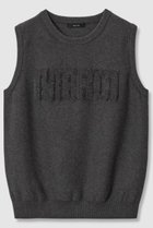 【アルアバイル/allureville】のフリンジジャガードロゴプルオーバー チャコールグレー|ID: prp329100004631668 ipo3291000000035798002