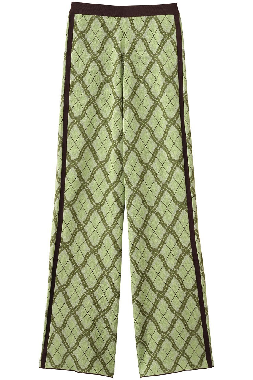 【メゾンスペシャル/MAISON SPECIAL】のPlaid Straight Knit Pants/チェックストレートニットパンツ インテリア・キッズ・メンズ・レディースファッション・服の通販 founy(ファニー) 　ファッション　Fashion　レディースファッション　Fashion for Women　パンツ　Pants & Trousers　2025年　2025　2025-2026秋冬・A/W　Autumn/Winter 2025–26 AW25–26　シンプル　Simple, Minimal　チェック　Check, Plaid, Tartan　フレア　Flare, Flared　ボトム　Bottoms, Lower Wear　秋　Autumn　A/W・秋冬　Autumn/Winter　GRN(グリーン)|ID: prp329100004631670 ipo3291000000033328999