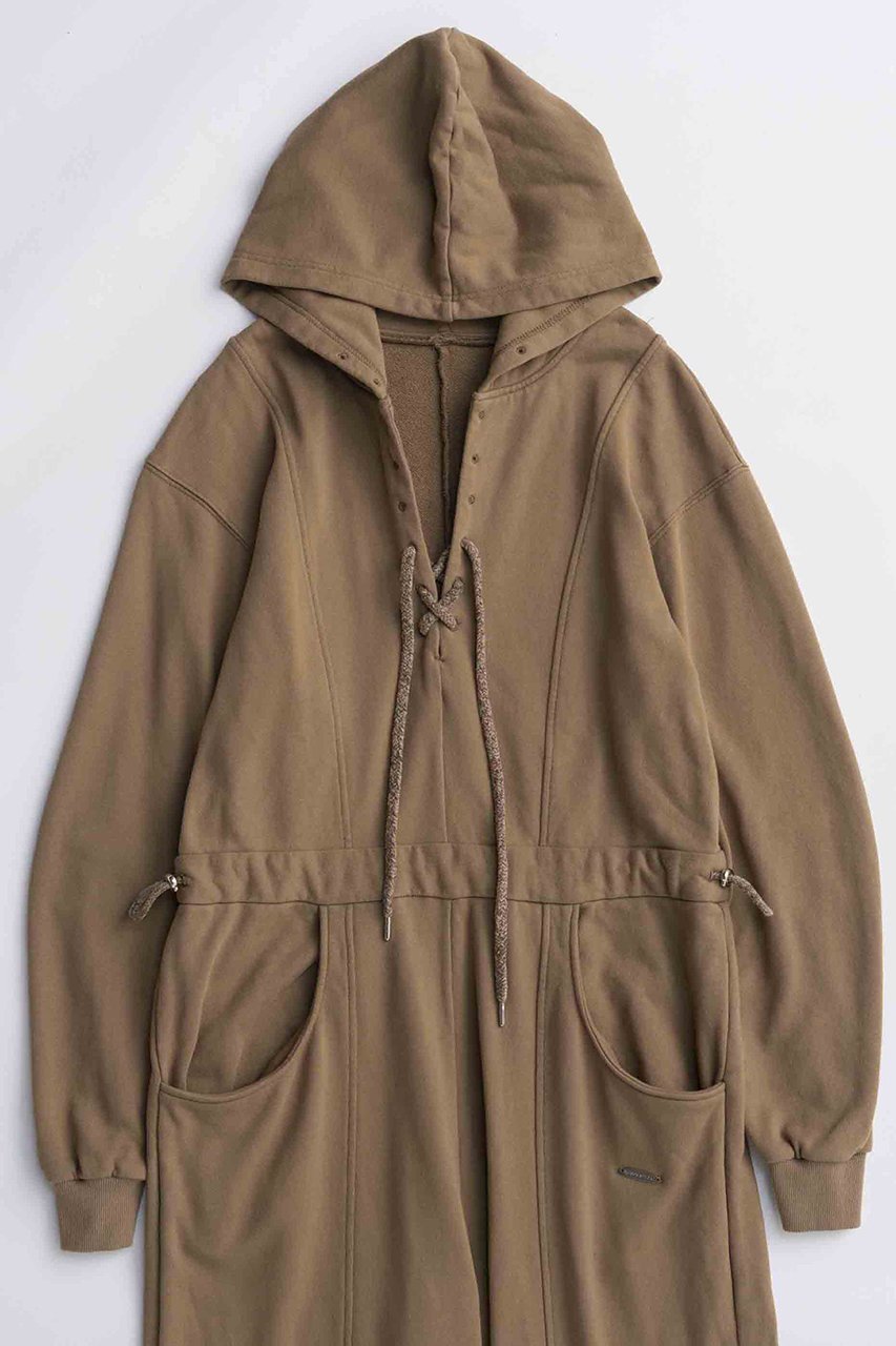 【メゾンスペシャル/MAISON SPECIAL】のLace Up Sweat Hood All-in-one/レースアップスウェットフードオールインワン 人気、トレンドファッション・服の通販 founy(ファニー) 　ファッション　Fashion　レディースファッション　Fashion for Women　パンツ　Pants & Trousers　2025年　2025　2025-2026秋冬・A/W　Autumn/Winter 2025–26 AW25–26　なめらか　Smooth, Silky Texture　スウェット / スエット　Sweatshirt, Sweatwear　ラップ　Wrap, Wrap Design　レース　Lace, Lace Fabric　冬　Winter / This Winter　A/W・秋冬　Autumn/Winter　other-2|ID: prp329100004631673 ipo3291000000033329046