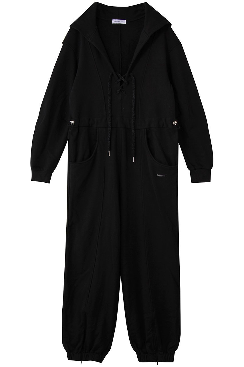 【メゾンスペシャル/MAISON SPECIAL】のLace Up Sweat Hood All-in-one/レースアップスウェットフードオールインワン 人気、トレンドファッション・服の通販 founy(ファニー) 　ファッション　Fashion　レディースファッション　Fashion for Women　パンツ　Pants & Trousers　なめらか　Smooth, Silky Texture　スウェット / スエット　Sweatshirt, Sweatwear　ラップ　Wrap, Wrap Design　レース　Lace, Lace Fabric　再入荷　Restock / Back in Stock　冬　Winter / This Winter　 other-1|ID: prp329100004631673 ipo3291000000035798035