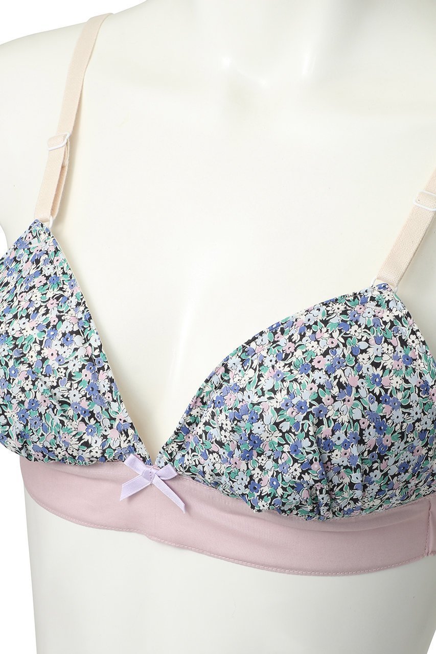 【ナナデコール/nanadecor】のリバティポッピングフラワートライアングルブラ 人気、トレンドファッション・服の通販 founy(ファニー) 　ファッション　Fashion　レディースファッション　Fashion for Women　下着・ランジェリー　Lingerie & Intimates　ブラジャー・ランジェリーブラ　Bras / Lingerie Bras　トライアングル　Triangle, Triangular Shape　フィット　Fit, Slim Fit　ブラジャー　Bra, Lingerie　プリント　Print, Printed Pattern　ランジェリー　Lingerie, Intimate Wear　リラックス　Relax, Relaxed Fit　other-4|ID: prp329100004631702 ipo3291000000036063781