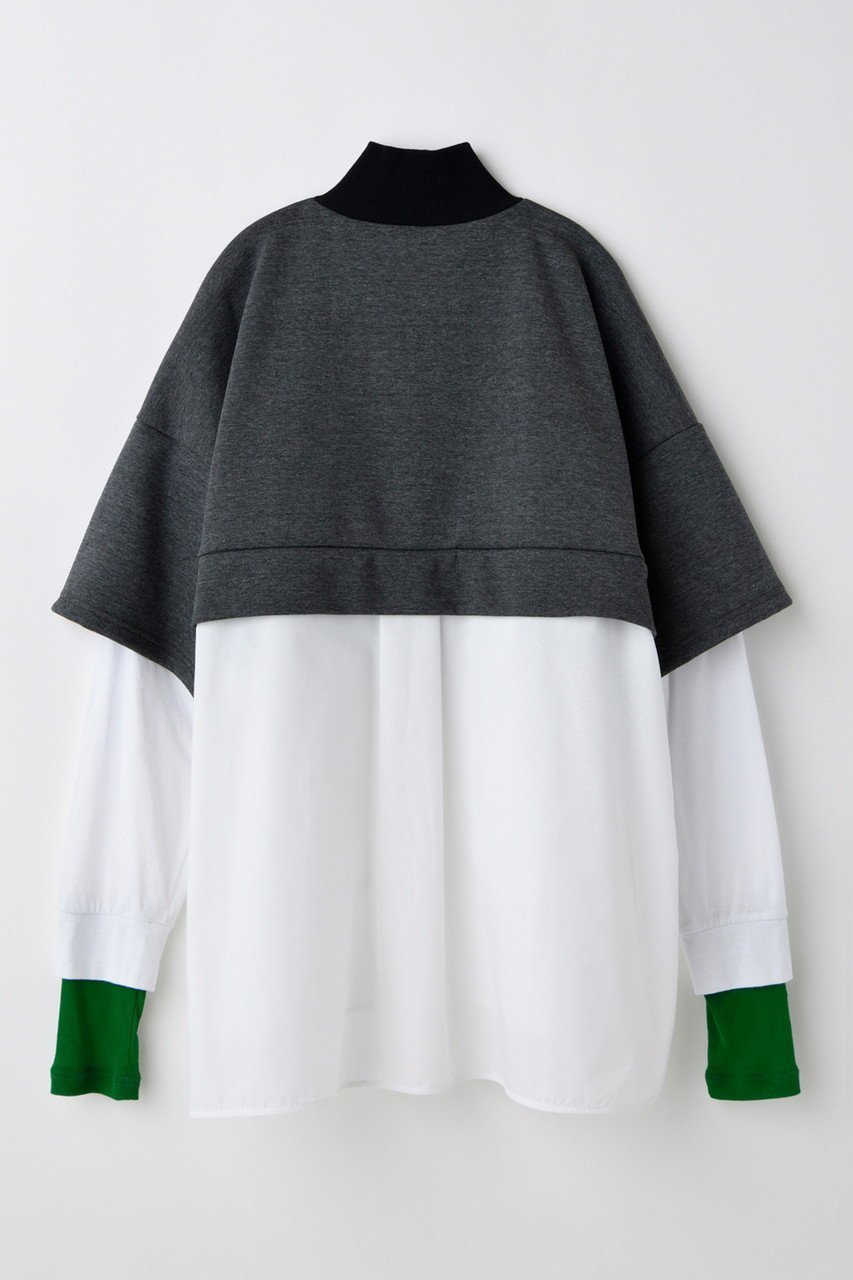 【ナゴンスタンス/nagonstans】の【8/13 12:00販売開始】layered long-sleeves/プルオーバー 人気、トレンドファッション・服の通販 founy(ファニー) 　ファッション　Fashion　レディースファッション　Fashion for Women　トップス・カットソー　Cut & Sew Tops　シャツ・ブラウス・オフィスカジュアル　Elegant Blouses & Button-Ups　ロングTシャツ・Tシャツ　Longline T-Shirts & Tees　カジュアルプルオーバー・ニットトップス　Pullovers & Knit Tops / Casual Pullovers　カットソー・ベーシックTシャツ　Cut-and-Sewn Tops / Stretch Tees & Basics　カットソー　Cut and Sewn Top　ストレッチ　Stretch, Stretchy Fabric　スリーブ　Sleeve, Long Sleeve / Short Sleeve　ドッキング　Docking, Mixed Material　ロング　Long, Long-Length　新作・新入荷　New Arrivals / New In　other-2|ID: prp329100004631705 ipo3291000000033330062
