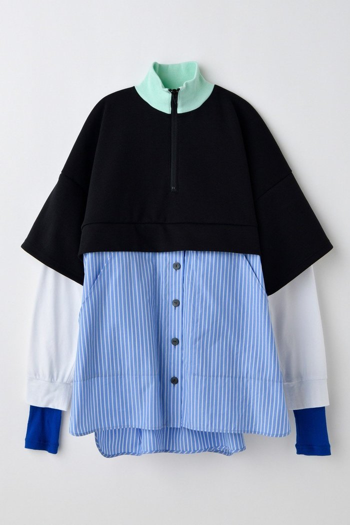 【ナゴンスタンス/nagonstans】のlayered long-sleeves/プルオーバー インテリア・キッズ・メンズ・レディースファッション・服の通販 founy(ファニー) https://founy.com/ ファッション Fashion レディースファッション Fashion for Women トップス・カットソー Cut & Sew Tops シャツ・ブラウス・オフィスカジュアル Elegant Blouses & Button-Ups ロングTシャツ・Tシャツ Longline T-Shirts & Tees カジュアルプルオーバー・ニットトップス Pullovers & Knit Tops / Casual Pullovers カットソー・ベーシックTシャツ Cut-and-Sewn Tops / Stretch Tees & Basics カットソー Cut and Sewn Top ストレッチ Stretch, Stretchy Fabric スリーブ Sleeve, Long Sleeve / Short Sleeve ドッキング Docking, Mixed Material ロング Long, Long-Length |ID: prp329100004631705 ipo3291000000035583011