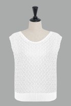【デイジーリン/DAISY LIN】のKnit Top “Lady Tank” 人気、トレンドファッション・服の通販 founy(ファニー) ファッション Fashion レディースファッション Fashion for Women トップス・カットソー Cut & Sew Tops ニット Knit Tops & Sweaters カジュアルプルオーバー・ニットトップス Pullovers & Knit Tops / Casual Pullovers インナー Innerwear ウォッシャブル Machine Washable エレガント 上品 Elegant 洗える Machine Washable シアー Sheer, See-Through シンプル Simple, Minimal ハンド Hand, Handmade 夏 Summer 新作・新入荷 New Arrivals / New In thumbnail ホワイト|ID: prp329100004631709 ipo3291000000033330080