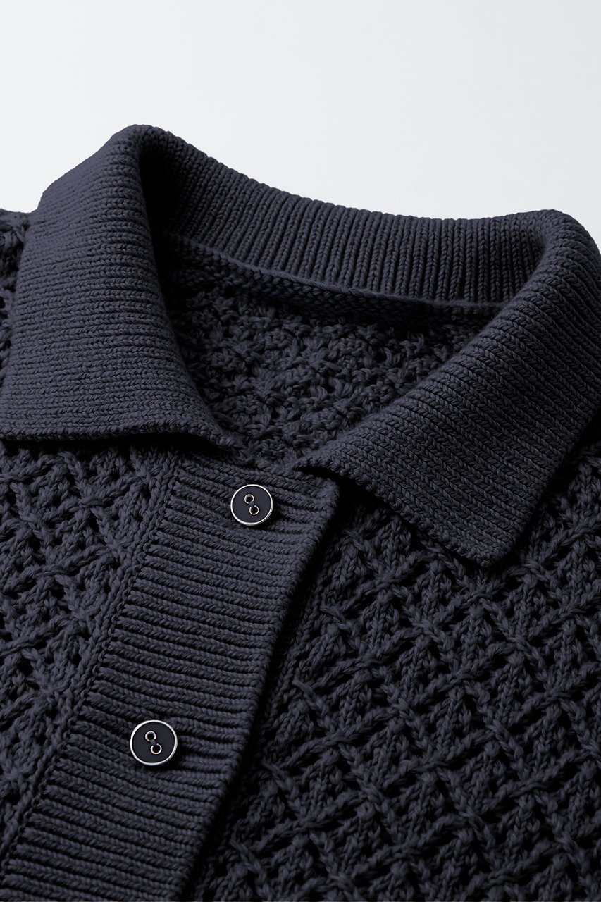 【デイジーリン/DAISY LIN】のKnit polo shirt “Pineapple Puff ” 人気、トレンドファッション・服の通販 founy(ファニー) 　ファッション　Fashion　レディースファッション　Fashion for Women　トップス・カットソー　Cut & Sew Tops　ニット　Knit Tops & Sweaters　シャツ・ブラウス・オフィスカジュアル　Elegant Blouses & Button-Ups　ポロシャツ・きれいめカジュアル　Smart-Casual Polo Tops　カジュアルプルオーバー・ニットトップス　Pullovers & Knit Tops / Casual Pullovers　インナー　Innerwear　ウォッシャブル　Machine Washable　洗える　Machine Washable　シアー　Sheer, See-Through　手編み　Hand-Knitted, Handmade Knit　フレアースカート　Flared Skirt, A-Line Skirt　ポロシャツ　Polo Shirt, Collared Tee　ワイド　Wide, Wide Fit　エレガント 上品　Elegant　新作・新入荷　New Arrivals / New In　other-3|ID: prp329100004631710 ipo3291000000033330092