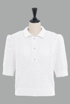【デイジーリン/DAISY LIN】のKnit polo shirt “Pineapple Puff ” 人気、トレンドファッション・服の通販 founy(ファニー) ファッション Fashion レディースファッション Fashion for Women トップス・カットソー Cut & Sew Tops ニット Knit Tops & Sweaters シャツ・ブラウス・オフィスカジュアル Elegant Blouses & Button-Ups ポロシャツ・きれいめカジュアル Smart-Casual Polo Tops カジュアルプルオーバー・ニットトップス Pullovers & Knit Tops / Casual Pullovers インナー Innerwear ウォッシャブル Machine Washable 洗える Machine Washable シアー Sheer, See-Through 手編み Hand-Knitted, Handmade Knit フレアースカート Flared Skirt, A-Line Skirt ポロシャツ Polo Shirt, Collared Tee ワイド Wide, Wide Fit エレガント 上品 Elegant thumbnail ホワイト|ID: prp329100004631710 ipo3291000000035651661