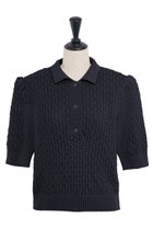 【デイジーリン/DAISY LIN】のKnit polo shirt “Pineapple Puff ” 人気、トレンドファッション・服の通販 founy(ファニー) ファッション Fashion レディースファッション Fashion for Women トップス・カットソー Cut & Sew Tops ニット Knit Tops & Sweaters シャツ・ブラウス・オフィスカジュアル Elegant Blouses & Button-Ups ポロシャツ・きれいめカジュアル Smart-Casual Polo Tops カジュアルプルオーバー・ニットトップス Pullovers & Knit Tops / Casual Pullovers インナー Innerwear ウォッシャブル Machine Washable 洗える Machine Washable シアー Sheer, See-Through 手編み Hand-Knitted, Handmade Knit フレアースカート Flared Skirt, A-Line Skirt ポロシャツ Polo Shirt, Collared Tee ワイド Wide, Wide Fit エレガント 上品 Elegant thumbnail ミッドナイトブルー|ID: prp329100004631710 ipo3291000000035651662