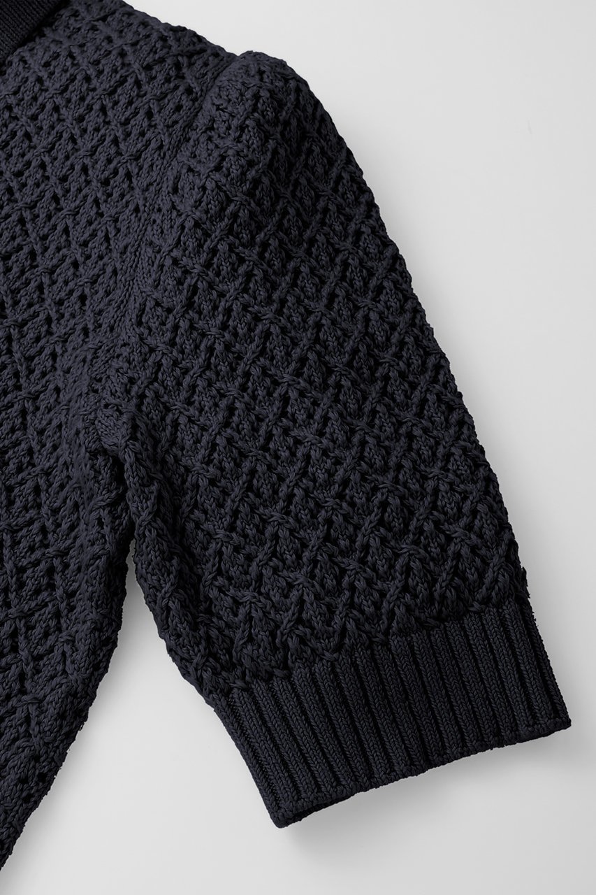 【デイジーリン/DAISY LIN】のKnit polo shirt “Pineapple Puff ” 人気、トレンドファッション・服の通販 founy(ファニー) 　ファッション　Fashion　レディースファッション　Fashion for Women　トップス・カットソー　Cut & Sew Tops　ニット　Knit Tops & Sweaters　シャツ・ブラウス・オフィスカジュアル　Elegant Blouses & Button-Ups　ポロシャツ・きれいめカジュアル　Smart-Casual Polo Tops　カジュアルプルオーバー・ニットトップス　Pullovers & Knit Tops / Casual Pullovers　インナー　Innerwear　ウォッシャブル　Machine Washable　洗える　Machine Washable　シアー　Sheer, See-Through　手編み　Hand-Knitted, Handmade Knit　フレアースカート　Flared Skirt, A-Line Skirt　ポロシャツ　Polo Shirt, Collared Tee　ワイド　Wide, Wide Fit　エレガント 上品　Elegant　other-4|ID: prp329100004631710 ipo3291000000035651665