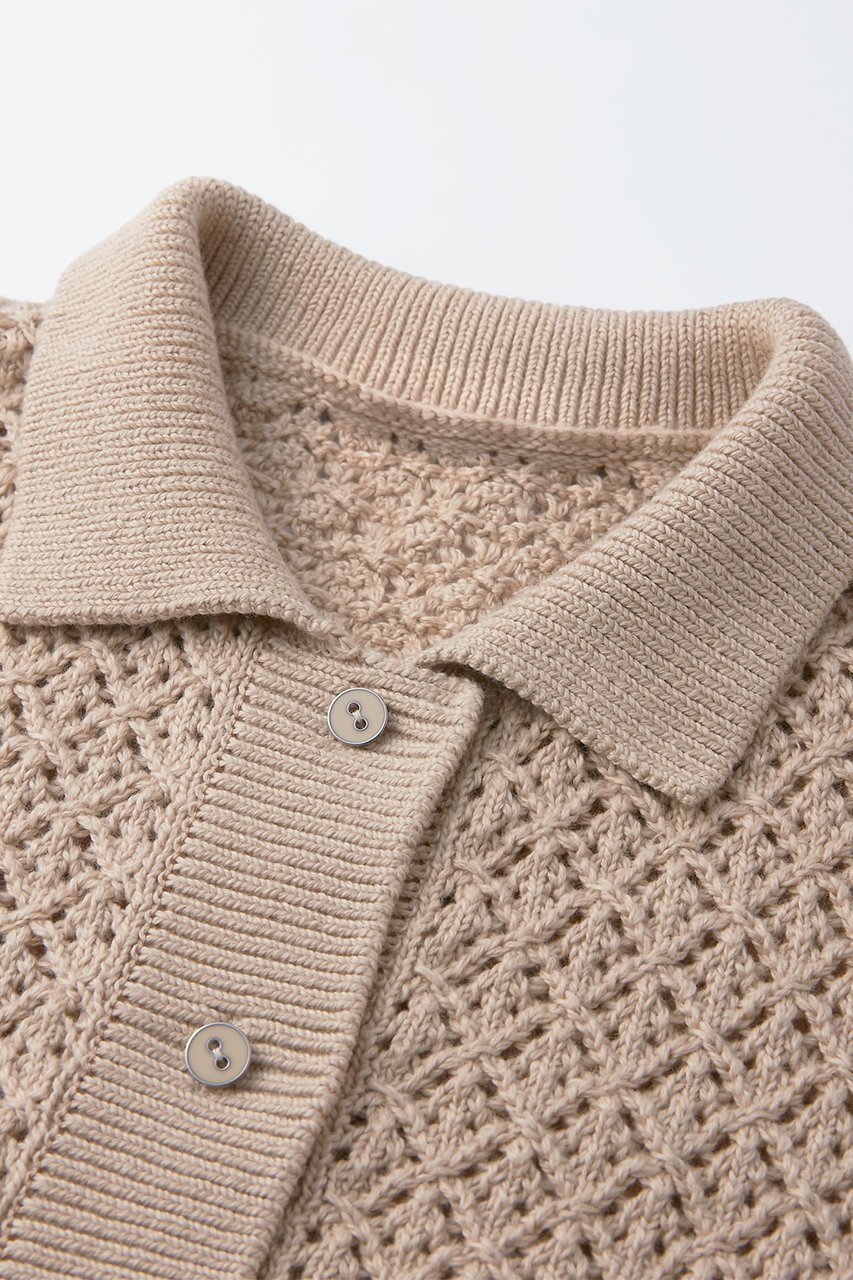 【デイジーリン/DAISY LIN】のKnit polo shirt “Pineapple Puff ” 人気、トレンドファッション・服の通販 founy(ファニー) ファッション Fashion レディースファッション Fashion for Women トップス・カットソー Cut & Sew Tops ニット Knit Tops & Sweaters シャツ・ブラウス・オフィスカジュアル Elegant Blouses & Button-Ups ポロシャツ・きれいめカジュアル Smart-Casual Polo Tops カジュアルプルオーバー・ニットトップス Pullovers & Knit Tops / Casual Pullovers インナー Innerwear ウォッシャブル Machine Washable 洗える Machine Washable シアー Sheer, See-Through 手編み Hand-Knitted, Handmade Knit フレアースカート Flared Skirt, A-Line Skirt ポロシャツ Polo Shirt, Collared Tee ワイド Wide, Wide Fit エレガント 上品 Elegant other-3|ID: prp329100004631710 ipo3291000000036490813