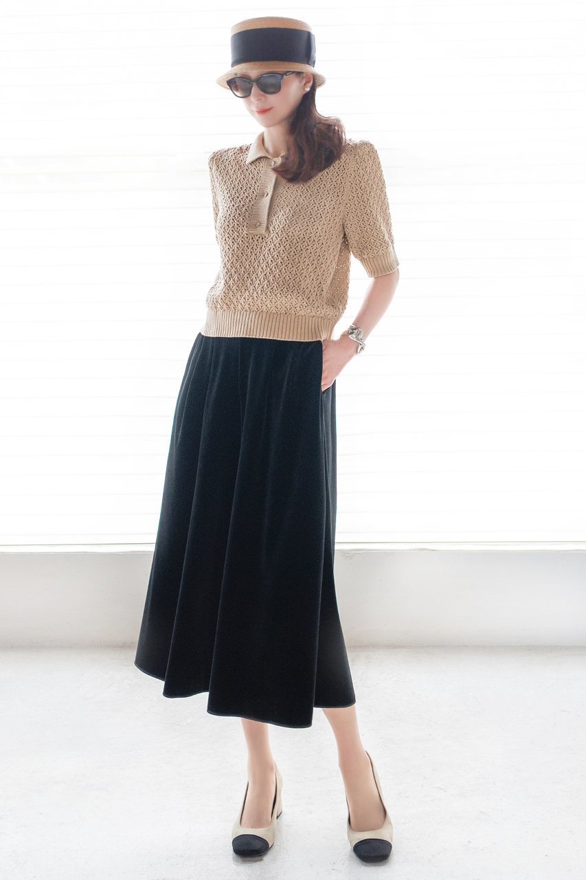 【デイジーリン/DAISY LIN】のKnit polo shirt “Pineapple Puff ” 人気、トレンドファッション・服の通販 founy(ファニー) ファッション Fashion レディースファッション Fashion for Women トップス・カットソー Cut & Sew Tops ニット Knit Tops & Sweaters シャツ・ブラウス・オフィスカジュアル Elegant Blouses & Button-Ups ポロシャツ・きれいめカジュアル Smart-Casual Polo Tops カジュアルプルオーバー・ニットトップス Pullovers & Knit Tops / Casual Pullovers インナー Innerwear ウォッシャブル Machine Washable 洗える Machine Washable シアー Sheer, See-Through 手編み Hand-Knitted, Handmade Knit フレアースカート Flared Skirt, A-Line Skirt ポロシャツ Polo Shirt, Collared Tee ワイド Wide, Wide Fit エレガント 上品 Elegant other-5|ID: prp329100004631710 ipo3291000000036490815