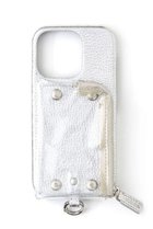 【エーシーン/A SCENE】のiPhone16/16Pro PVC leather case シルバー|ID: prp329100004632767 ipo3291000000036084680