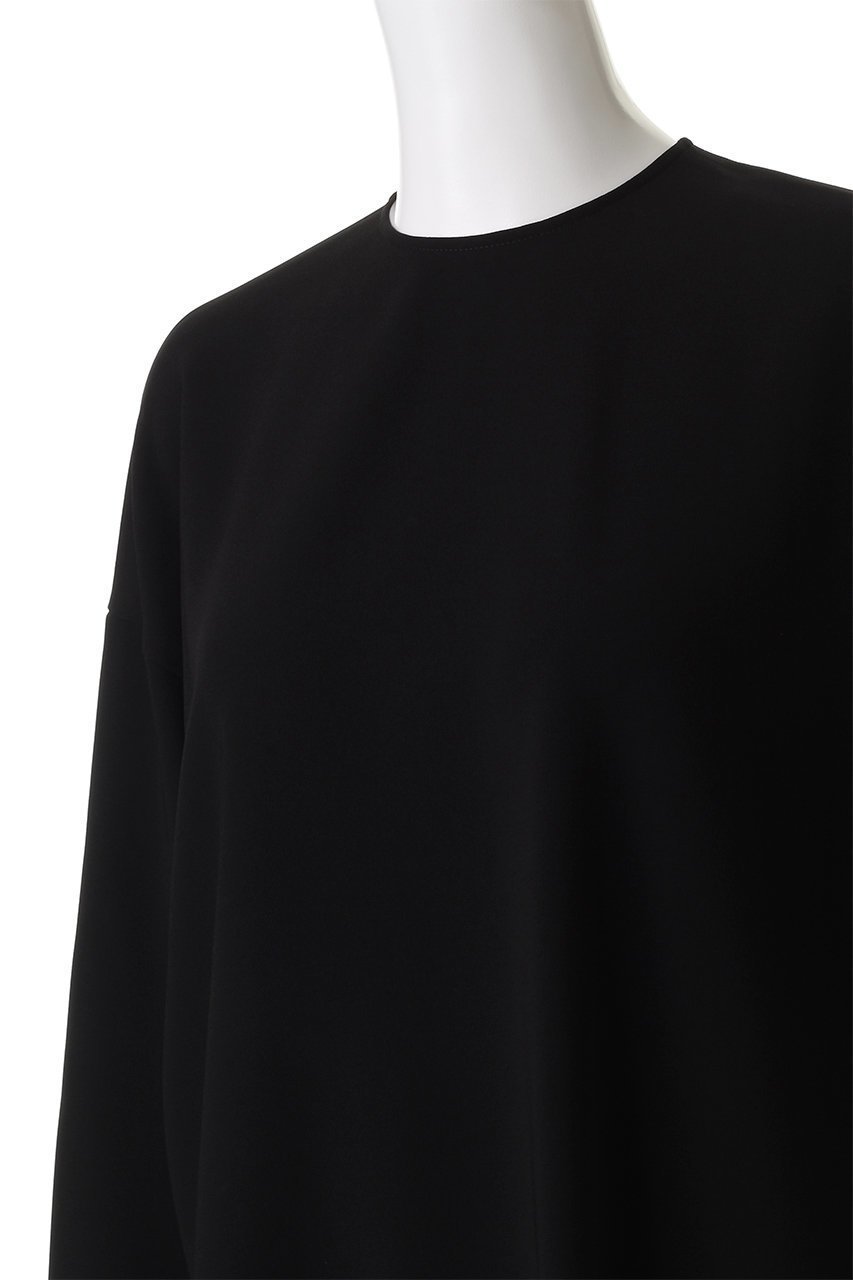 【ドメル/DOMELLE】のバック ラウンド ヘム ブラウス 人気、トレンドファッション・服の通販 founy(ファニー) 　ファッション　Fashion　レディースファッション　Fashion for Women　トップス・カットソー　Cut & Sew Tops　シャツ・ブラウス・オフィスカジュアル　Elegant Blouses & Button-Ups　ロングTシャツ・Tシャツ　Longline T-Shirts & Tees　カットソー・ベーシックTシャツ　Cut-and-Sewn Tops / Stretch Tees & Basics　2025年　2025　2025-2026秋冬・A/W　Autumn/Winter 2025–26 AW25–26　インナー　Innerwear　カッティング　Cutting Detail　シンプル　Simple, Minimal　ジャケット　Jacket, Outerwear　スリーブ　Sleeve, Long Sleeve / Short Sleeve　ドレープ　Drape, Draping Fabric　ラウンド　Round, Round Neck　ロング　Long, Long-Length　定番　Standard, Basic Item　A/W・秋冬　Autumn/Winter　other-5|ID: prp329100004632780 ipo3291000000033341466