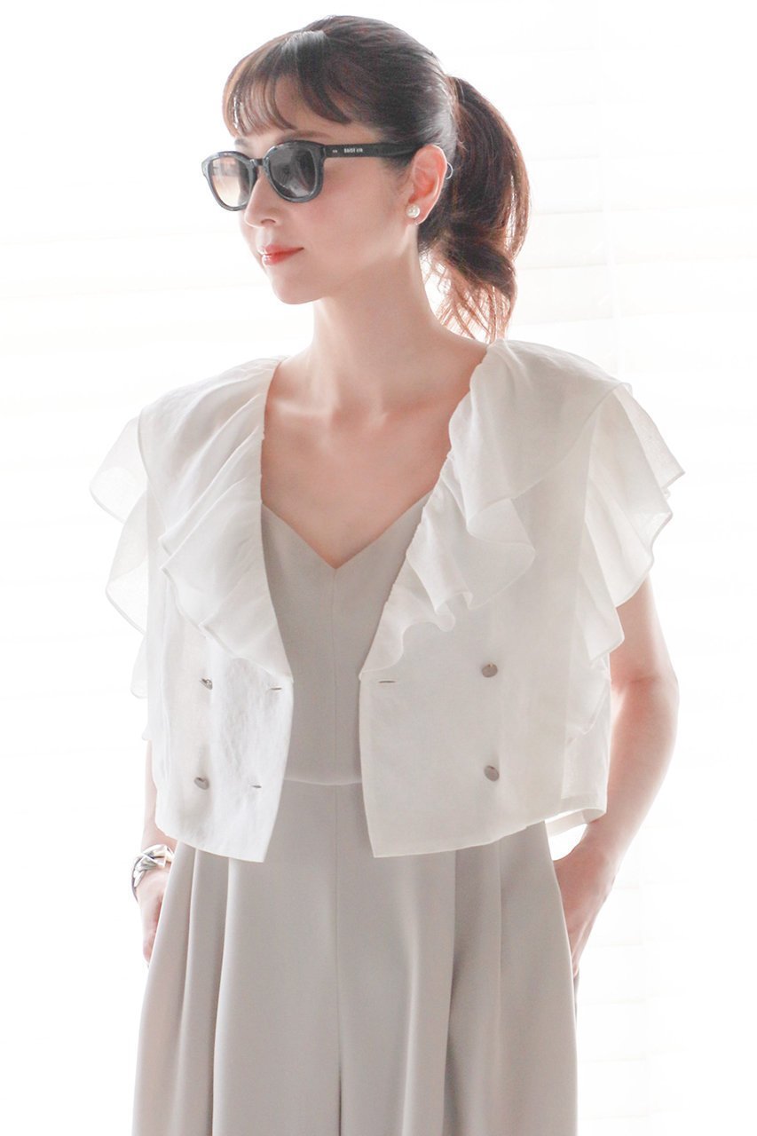 【デイジーリン/DAISY LIN】のFrill Top “Daisy Daisy” 人気、トレンドファッション・服の通販 founy(ファニー) 　ファッション　Fashion　レディースファッション　Fashion for Women　トップス・カットソー　Cut & Sew Tops　キャミソール&ノースリーブ　Camisoles & Sleeveless Tops　シャツ・ブラウス・オフィスカジュアル　Elegant Blouses & Button-Ups　ロングTシャツ・Tシャツ　Longline T-Shirts & Tees　カットソー・ベーシックTシャツ　Cut-and-Sewn Tops / Stretch Tees & Basics　キャミソール　Camisole, Spaghetti Strap Top　タンク　Tank Top, Sleeveless Top　バランス　Balance, Style Balance　フリル　Frill, Ruffle　フロント　Front, Front Design　ランダム　Random, Irregular　おすすめ　Recommended / Our Picks　夏　Summer　旅行　Travel　エレガント 上品　Elegant　other-5|ID: prp329100004632784 ipo3291000000033576708