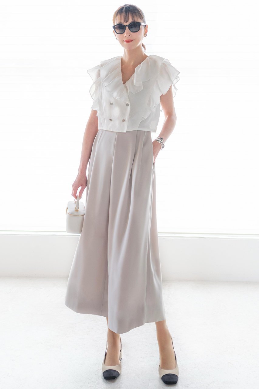 【デイジーリン/DAISY LIN】のFrill Top “Daisy Daisy” 人気、トレンドファッション・服の通販 founy(ファニー) 　ファッション　Fashion　レディースファッション　Fashion for Women　トップス・カットソー　Cut & Sew Tops　キャミソール&ノースリーブ　Camisoles & Sleeveless Tops　シャツ・ブラウス・オフィスカジュアル　Elegant Blouses & Button-Ups　ロングTシャツ・Tシャツ　Longline T-Shirts & Tees　カットソー・ベーシックTシャツ　Cut-and-Sewn Tops / Stretch Tees & Basics　キャミソール　Camisole, Spaghetti Strap Top　タンク　Tank Top, Sleeveless Top　バランス　Balance, Style Balance　フリル　Frill, Ruffle　フロント　Front, Front Design　ランダム　Random, Irregular　おすすめ　Recommended / Our Picks　夏　Summer　旅行　Travel　エレガント 上品　Elegant　other-6|ID: prp329100004632784 ipo3291000000033576709
