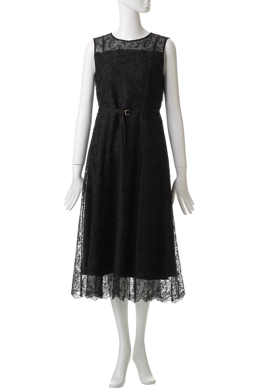 【アナイ/ANAYI】のレースフラワーチュールフレアワンピース 人気、トレンドファッション・服の通販 founy(ファニー) 　ファッション　Fashion　レディースファッション　Fashion for Women　ワンピース　Dresses　チュニック　Tunic Tops & Dresses　2025年　2025　2025-2026秋冬・A/W　Autumn/Winter 2025–26 AW25–26　エレガント 上品　Elegant　ジュエリー　Jewelry, Accessories　チュニック　Tunic, Long Top　チュール　Tulip, Tulip Motif　フィット　Fit, Slim Fit　フレア　Flare, Flared　レース　Lace, Lace Fabric　ロング　Long, Long-Length　A/W・秋冬　Autumn/Winter　other-2|ID: prp329100004632785 ipo3291000000033341497