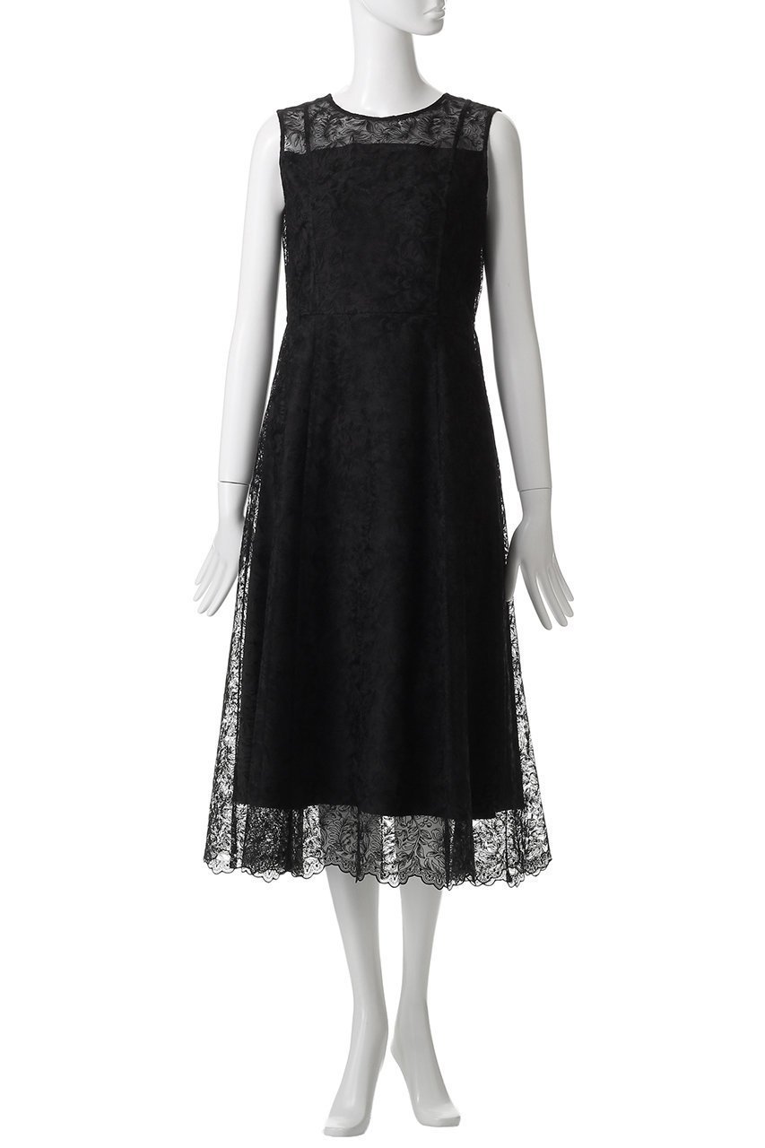 【アナイ/ANAYI】のレースフラワーチュールフレアワンピース 人気、トレンドファッション・服の通販 founy(ファニー) 　ファッション　Fashion　レディースファッション　Fashion for Women　ワンピース　Dresses　チュニック　Tunic Tops & Dresses　2025年　2025　2025-2026秋冬・A/W　Autumn/Winter 2025–26 AW25–26　エレガント 上品　Elegant　ジュエリー　Jewelry, Accessories　チュニック　Tunic, Long Top　チュール　Tulip, Tulip Motif　フィット　Fit, Slim Fit　フレア　Flare, Flared　レース　Lace, Lace Fabric　ロング　Long, Long-Length　A/W・秋冬　Autumn/Winter　other-6|ID: prp329100004632785 ipo3291000000033341506