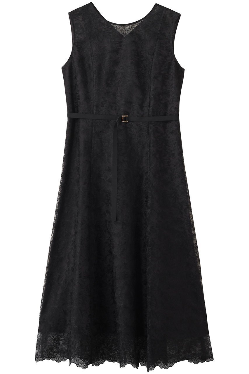 【アナイ/ANAYI】のレースフラワーチュールフレアワンピース インテリア・キッズ・メンズ・レディースファッション・服の通販 founy(ファニー) 　ファッション　Fashion　レディースファッション　Fashion for Women　ワンピース　Dresses　チュニック　Tunic Tops & Dresses　エレガント 上品　Elegant　ジュエリー　Jewelry, Accessories　チュニック　Tunic, Long Top　チュール　Tulip, Tulip Motif　フィット　Fit, Slim Fit　フレア　Flare, Flared　レース　Lace, Lace Fabric　ロング　Long, Long-Length　ブラック|ID: prp329100004632785 ipo3291000000035562393