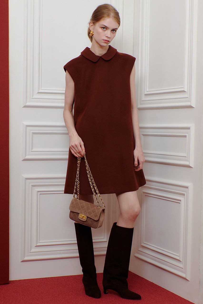 【アルアバイル/allureville】の【LOULOU WILLOUGHBY】ビーバーステンカラーワンピース 人気、トレンドファッション・服の通販 founy(ファニー) 　ファッション　Fashion　レディースファッション　Fashion for Women　ワンピース　Dresses　チュニック　Tunic Tops & Dresses　2025年　2025　2025-2026秋冬・A/W　Autumn/Winter 2025–26 AW25–26　カットソー　Cut and Sewn Top　チュニック　Tunic, Long Top　ハイネック　High Neck, Mock Neck　エレガント 上品　Elegant　A/W・秋冬　Autumn/Winter　other-6|ID: prp329100004632788 ipo3291000000033341525