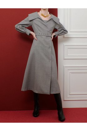 【アルアバイル/allureville】の【LOULOU WILLOUGHBY】W先染めセーラーカラーワンピース 人気、トレンドファッション・服の通販 founy(ファニー) ファッション Fashion レディースファッション Fashion for Women ワンピース Dresses チュニック Tunic Tops & Dresses 2025年 2025 2025-2026秋冬・A/W Autumn/Winter 2025–26 AW25–26 ストライプ Stripe, Striped Pattern チェック Check, Plaid, Tartan チュニック Tunic, Long Top フィット Fit, Slim Fit ロング Long, Long-Length 無地 Plain, Solid Color A/W・秋冬 Autumn/Winter |ID:prp329100004632789