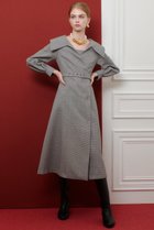 【アルアバイル/allureville】の【LOULOU WILLOUGHBY】W先染めセーラーカラーワンピース 人気、トレンドファッション・服の通販 founy(ファニー) ファッション Fashion レディースファッション Fashion for Women ワンピース Dresses チュニック Tunic Tops & Dresses ストライプ Stripe, Striped Pattern チェック Check, Plaid, Tartan チュニック Tunic, Long Top フィット Fit, Slim Fit ロング Long, Long-Length 無地 Plain, Solid Color thumbnail グレー|ID: prp329100004632789 ipo3291000000035564676