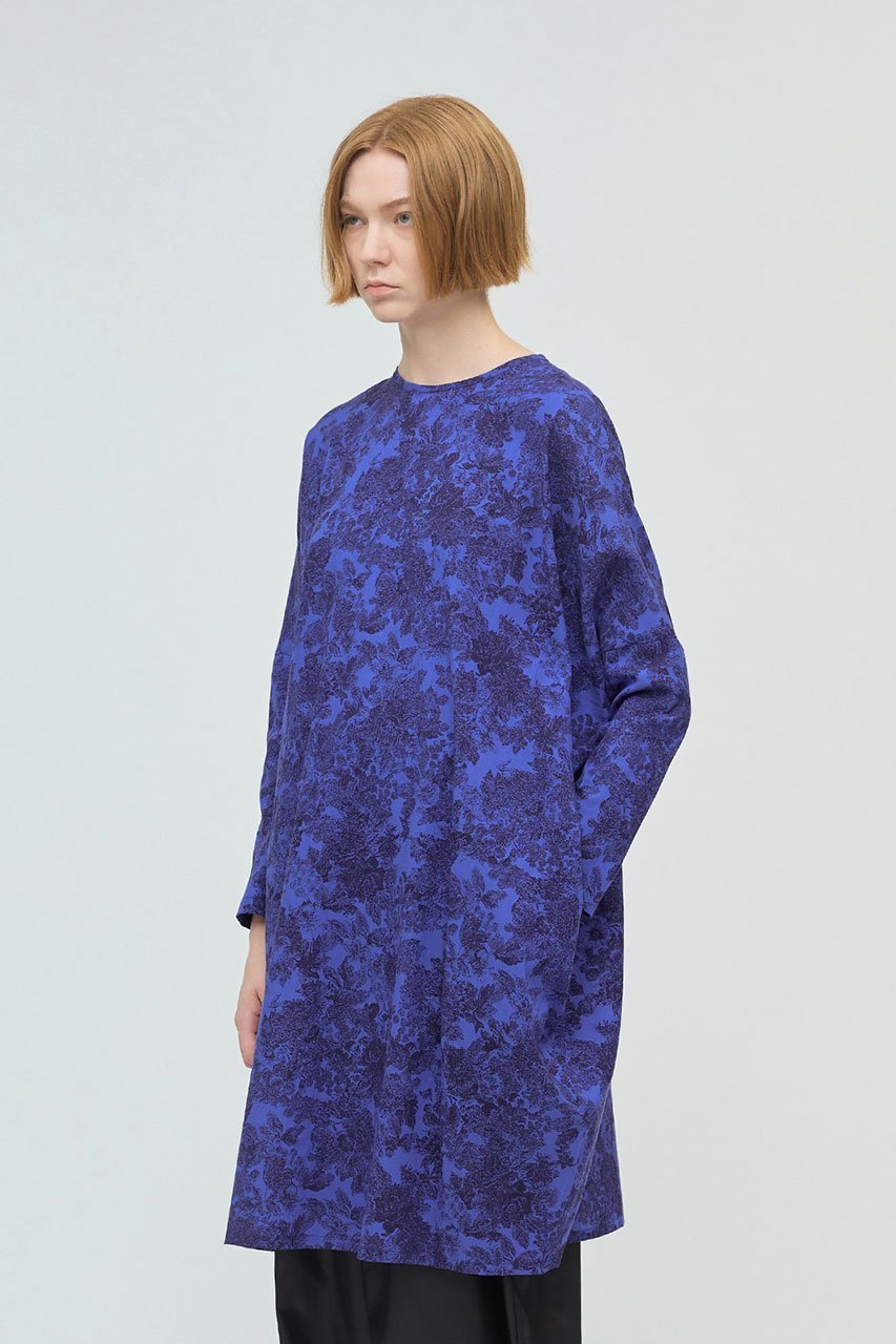 【ミズイロ インド/mizuiro ind】のprint cocoon wide OP ワンピース 人気、トレンドファッション・服の通販 founy(ファニー) 　ファッション　Fashion　レディースファッション　Fashion for Women　ワンピース　Dresses　チュニック　Tunic Tops & Dresses　チュニック　Tunic, Long Top　フラワー　Flower, Floral　プリント　Print, Printed Pattern　ロング　Long, Long-Length　秋　Autumn　A/W・秋冬　Autumn/Winter　other-7|ID: prp329100004632791 ipo3291000000033715990