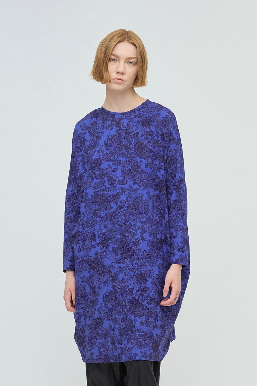 【ミズイロ インド/mizuiro ind】のプリントコクーンワイドワンピース 人気、トレンドファッション・服の通販 founy(ファニー) 　ファッション　Fashion　レディースファッション　Fashion for Women　ワンピース　Dresses　チュニック　Tunic Tops & Dresses　チュニック　Tunic, Long Top　フラワー　Flower, Floral　プリント　Print, Printed Pattern　ロング　Long, Long-Length　秋　Autumn　A/W・秋冬　Autumn/Winter　other-6|ID: prp329100004632791 ipo3291000000035562412