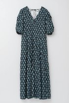 【ヌキテパ/NE QUITTEZ PAS】のCOTTON VOILE ETHNIC プリントギャザースリーブドレス ブラック|ID:prp329100004632796