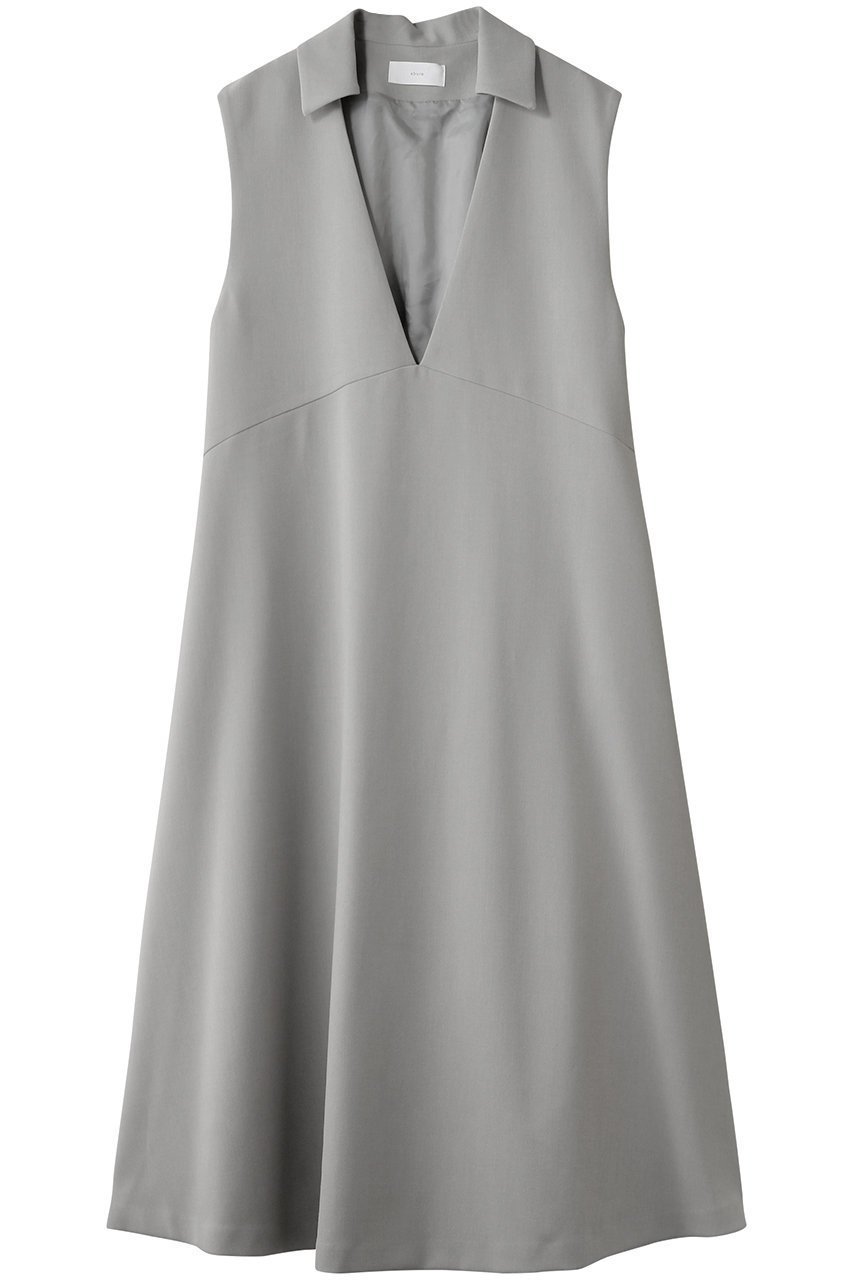 【エブール/ebure】の【店舗限定】ドライ2WAYウール シャツカラージャンパースカート インテリア・キッズ・メンズ・レディースファッション・服の通販 founy(ファニー) 　ファッション　Fashion　レディースファッション　Fashion for Women　スカート　Skirts　ワンピース　Dresses　チュニック　Tunic, Long Top　フィット　Fit, Slim Fit　エレガント 上品　Elegant　再入荷　Restock / Back in Stock　ライトグレー|ID: prp329100004632799 ipo3291000000035321296