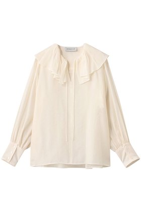 【デパリエ/DEPAREILLE】 シルキーラッフルブラウス人気、トレンドファッション・服の通販 founy(ファニー) ファッション Fashion レディースファッション Fashion for Women トップス・カットソー Cut & Sew Tops シャツ・ブラウス・オフィスカジュアル Elegant Blouses & Button-Ups 2025年 2025 2025-2026秋冬・A/W Autumn/Winter 2025–26 AW25–26 スリーブ Sleeve, Long Sleeve / Short Sleeve ロング Long, Long-Length A/W・秋冬 Autumn/Winter |ID:prp329100004632801