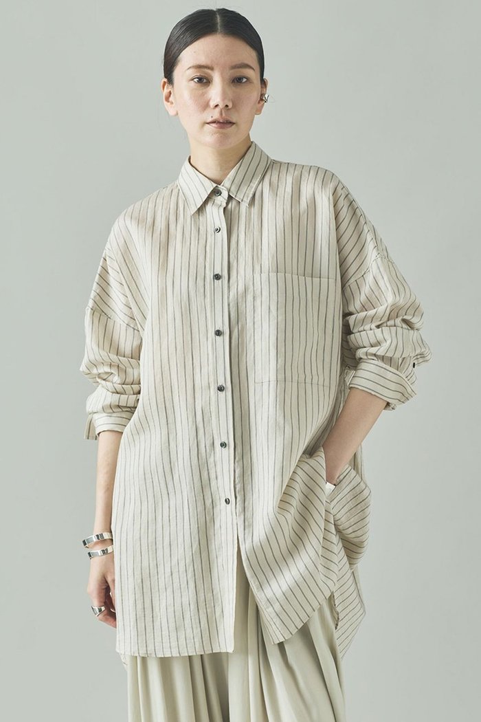 【カレンソロジー/Curensology】のワッシャーストライプシャツ インテリア・キッズ・メンズ・レディースファッション・服の通販 founy(ファニー) https://founy.com/ ファッション Fashion レディースファッション Fashion for Women トップス・カットソー Cut & Sew Tops シャツ・ブラウス・オフィスカジュアル Elegant Blouses & Button-Ups スリーブ Sleeve, Long Sleeve / Short Sleeve タンブラー Tumbler, Travel Mug ビッグ Big, Oversized リラックス Relax, Relaxed Fit ロング Long, Long-Length エレガント 上品 Elegant 今季 This Season, Current Season 再入荷 Restock / Back in Stock |ID: prp329100004632805 ipo3291000000035321304