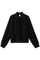 【アルアバイル/allureville】の【LOULOU WILLOUGHBY】スタンドフリルシャーリングブラウス ブラック|ID:prp329100004632806