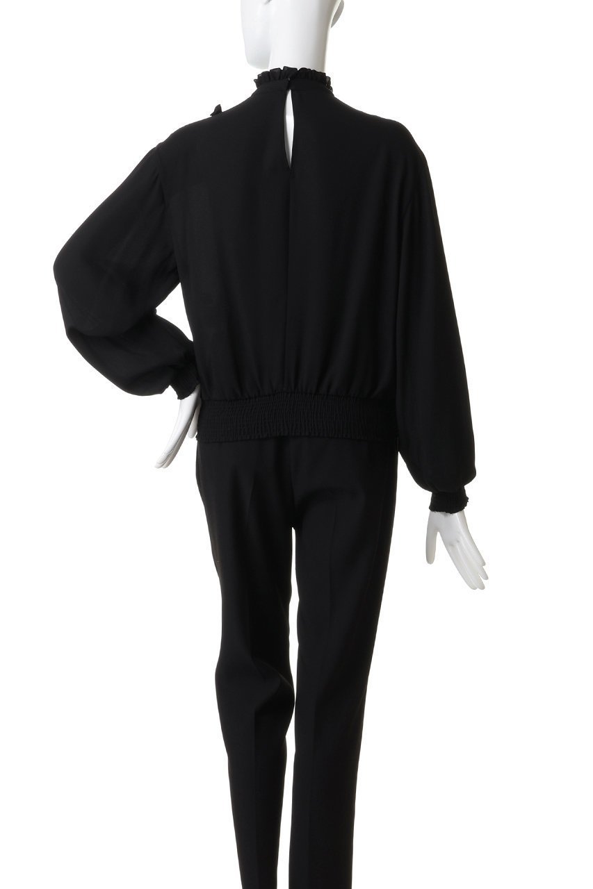 【アルアバイル/allureville】の【LOULOU WILLOUGHBY】スタンドフリルシャーリングブラウス 人気、トレンドファッション・服の通販 founy(ファニー) 　ファッション　Fashion　レディースファッション　Fashion for Women　トップス・カットソー　Cut & Sew Tops　シャツ・ブラウス・オフィスカジュアル　Elegant Blouses & Button-Ups　インナー　Innerwear　シャーリング　Shirring, Ruched　ジャケット　Jacket, Outerwear　スリーブ　Sleeve, Long Sleeve / Short Sleeve　フリル　Frill, Ruffle　ロング　Long, Long-Length　other-4|ID: prp329100004632806 ipo3291000000035504877