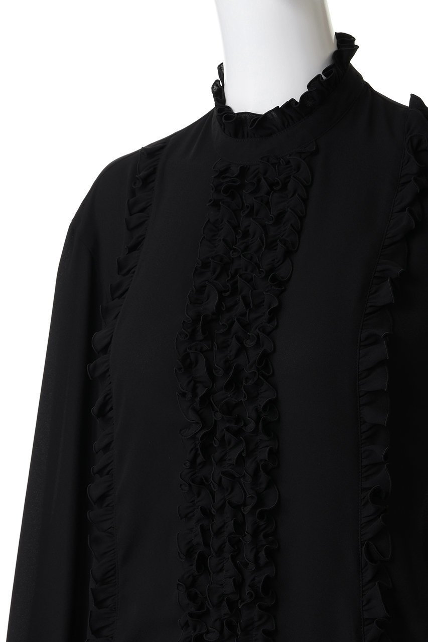 【アルアバイル/allureville】の【LOULOU WILLOUGHBY】スタンドフリルシャーリングブラウス 人気、トレンドファッション・服の通販 founy(ファニー) 　ファッション　Fashion　レディースファッション　Fashion for Women　トップス・カットソー　Cut & Sew Tops　シャツ・ブラウス・オフィスカジュアル　Elegant Blouses & Button-Ups　インナー　Innerwear　シャーリング　Shirring, Ruched　ジャケット　Jacket, Outerwear　スリーブ　Sleeve, Long Sleeve / Short Sleeve　フリル　Frill, Ruffle　ロング　Long, Long-Length　other-5|ID: prp329100004632806 ipo3291000000035504878