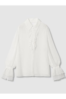 【アルアバイル/allureville】の【LOULOU WILLOUGHBY】レタード刺繍ブラウス 人気、トレンドファッション・服の通販 founy(ファニー) ファッション Fashion レディースファッション Fashion for Women トップス・カットソー Cut & Sew Tops シャツ・ブラウス・オフィスカジュアル Elegant Blouses & Button-Ups 2025年 2025 2025-2026秋冬・A/W Autumn/Winter 2025–26 AW25–26 とろみ Fluid, Flowy Fabric インナー Innerwear オーガンジー Organza Fabric カーディガン Cardigan, Knitwear シフォン Chiffon, Lightweight Fabric ジャケット Jacket, Outerwear スリーブ Sleeve, Long Sleeve / Short Sleeve バランス Balance, Style Balance フリル Frill, Ruffle ロング Long, Long-Length A/W・秋冬 Autumn/Winter |ID:prp329100004632809