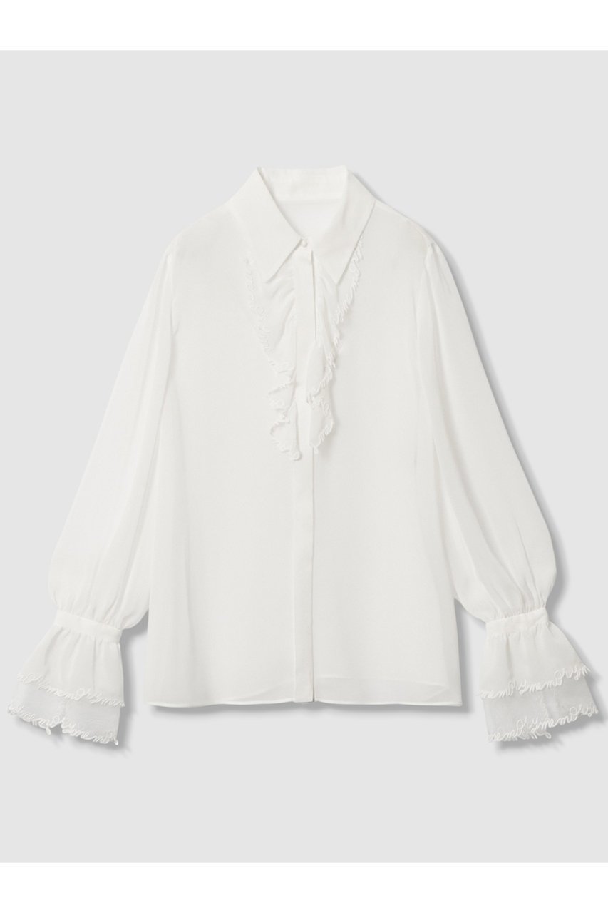 【アルアバイル/allureville】の【LOULOU WILLOUGHBY】レタード刺繍ブラウス 人気、トレンドファッション・服の通販 founy(ファニー) 　ファッション　Fashion　レディースファッション　Fashion for Women　トップス・カットソー　Cut & Sew Tops　シャツ・ブラウス・オフィスカジュアル　Elegant Blouses & Button-Ups　2025年　2025　2025-2026秋冬・A/W　Autumn/Winter 2025–26 AW25–26　とろみ　Fluid, Flowy Fabric　インナー　Innerwear　オーガンジー　Organza Fabric　カーディガン　Cardigan, Knitwear　シフォン　Chiffon, Lightweight Fabric　ジャケット　Jacket, Outerwear　スリーブ　Sleeve, Long Sleeve / Short Sleeve　バランス　Balance, Style Balance　フリル　Frill, Ruffle　ロング　Long, Long-Length　A/W・秋冬　Autumn/Winter　 other-1|ID: prp329100004632809 ipo3291000000033341668